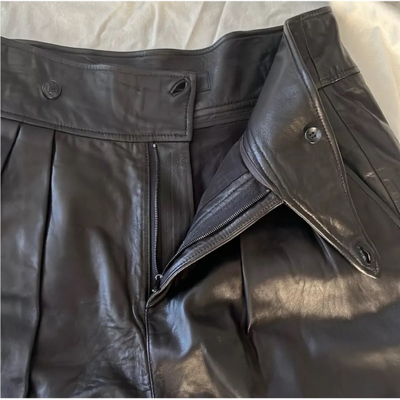 Rag & Bone Black Lambskin Leather Bermuda Shorts size 30 - Picture 5 of 15